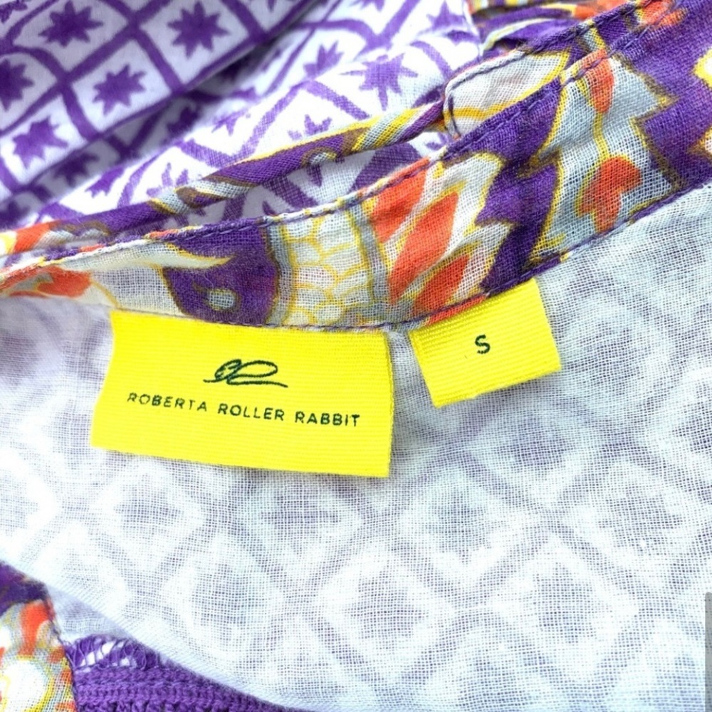 ROBERTA ROLLER RABBIT Serafina Blouse Purple/Orange - Picture 7 of 7